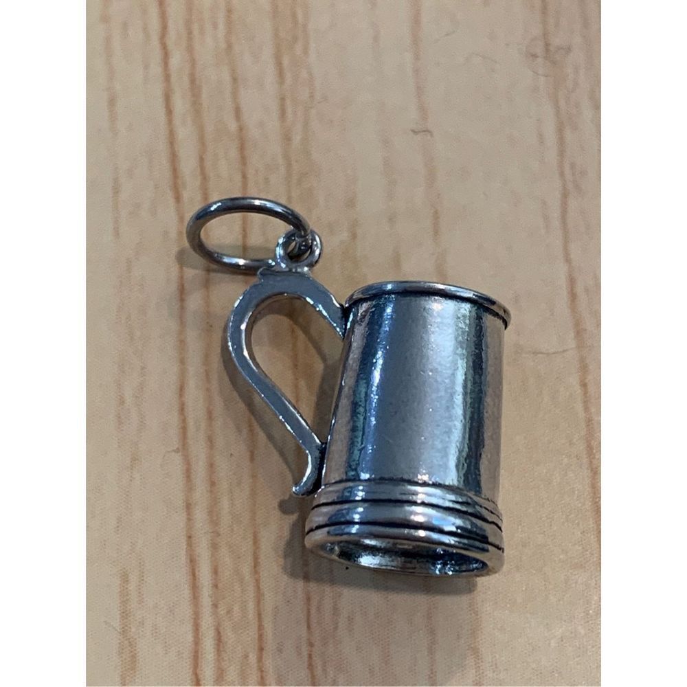 .925 Vintage Beer Mug Sterling Silver Jewelry Charm